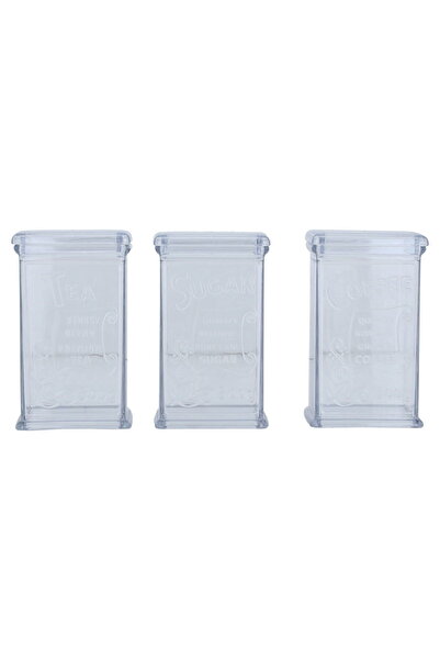 Generic مجموعة علب بلاستيكية من معرض السيف، 500 غرام، 3 قطع - شفافة