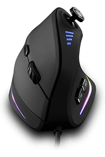 Generic ماوس عمودي، ماوس عمودي بأسلاك USB مريح مع [زر تحكم خماسي الأبعاد] [دق...