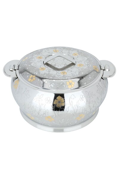 Generic Al Saif Gallery Steel Food Container, 5 Liter, Embossed - Silver