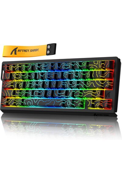 Generic لوحة مفاتيح MAMBASNAKE Attack Shark X68 HE Rapid Trigger ذات مفتاح مغ...