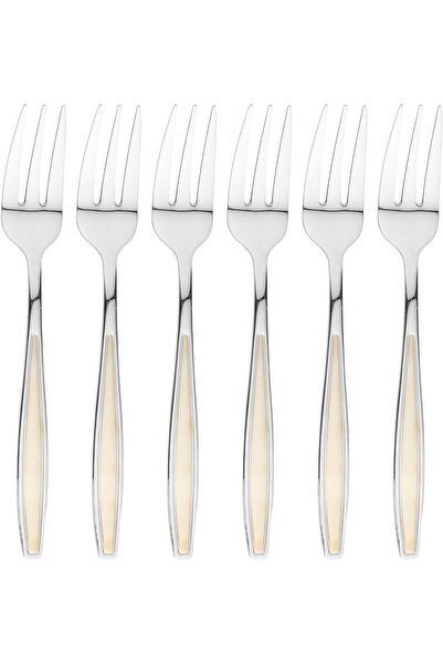 Generic Al Saif Gallery Steel Eating Forks Set, 6 Pieces - Silver