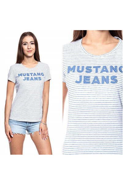 Mustang Tricou Dama, Mustang, Alexia C, Slim Fit, alb, Marime S