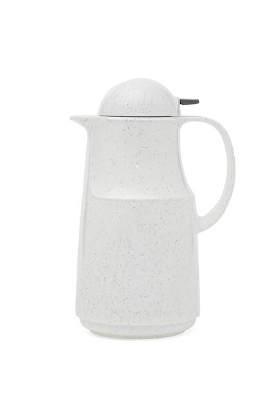 Generic ترمس راين الألماني، سعة 1 لتر، وعاء زجاجي داخلي، مقاوم للضغط - أبيض