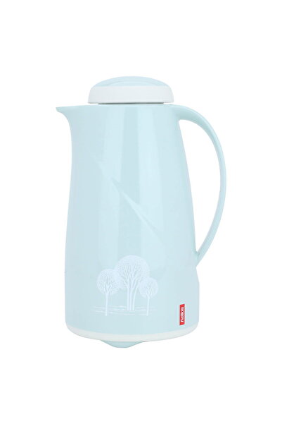 Generic ترمس هيليوس، سعة 1 لتر، وعاء داخلي زجاجي، غلاف خارجي بلاستيكي - أخضر