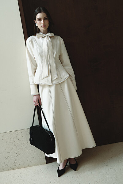 Jolamier Elise Dikiş Detaylı Denim Takım