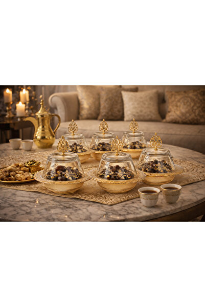 Byblos ✨ Luxurious decorative glass date bowls – a versatile 6-piece set with...