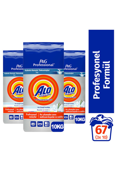Alo Professional Toz Çamaşır Deterjanı Kar Çiçeği Ferahlığı Beyazlar ve Renkl...