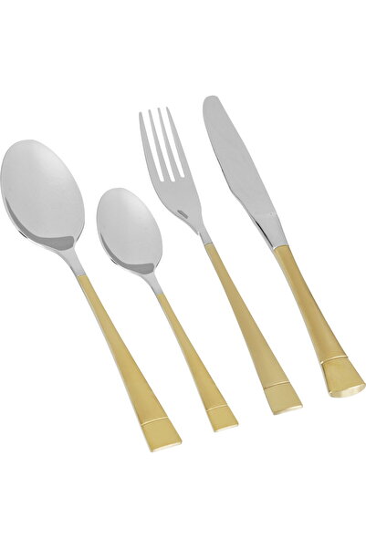 Generic Al Saif Gallery Steel Knife Set, 6 Pieces - Gold/Silver