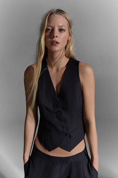 Bershka Çizgili yelek