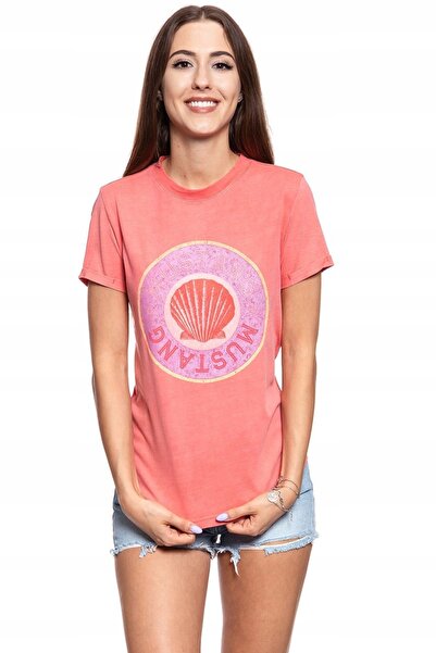Mustang Tricou Dama, Mustang, Bumbac, Roz, Marime S