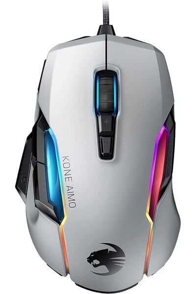 Generic فأرة ألعاب الكمبيوتر Roccat Kone AIMO، مزودة بمستشعر بصري على شكل عين...