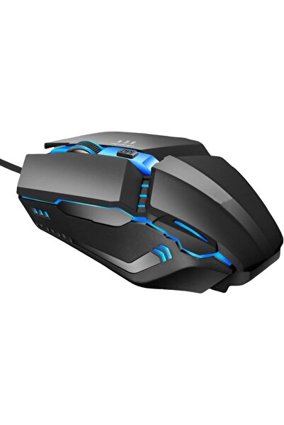 Generic فأرة ألعاب بأسلاك من Aimstar بإضاءة خلفية بألوان قوس قزح، فأرة كمبيوت...