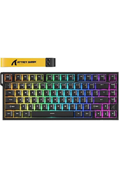 Generic لوحة مفاتيح الألعاب الميكانيكية بأسلاك ATTACK SHARK R82 HE Rapid Trig...