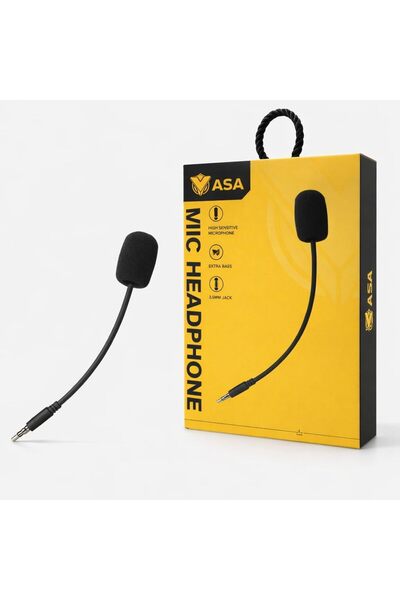 Generic ميكروفون ألعاب بديل من ASA، قابل للفصل بقطر 3.5 ملم، مانع للضوضاء، مت...