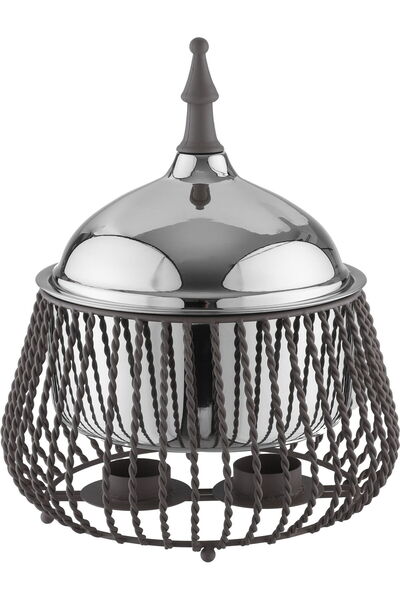 Generic Saif Gallery Steel Cake Stand, 24x24x12 cm - Silver