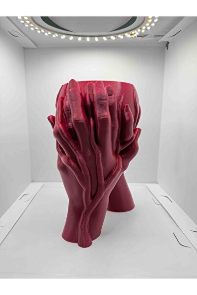 Print Zone Dekoratif El Figürlü Saksı ve Kase - Sanatsal