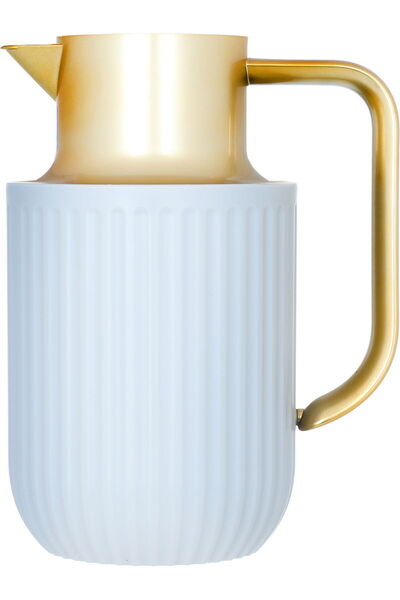 Generic ترمس إيفرست لورا، بمقبض ذهبي، سعة 1 لتر، غلاف داخلي من الزجاج حراري ،...