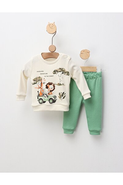 MiniKids Compleu Adventure in the Forest, cu verde 68 (3-6 luni)