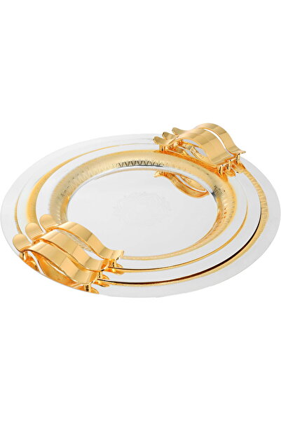 Generic طقم أغطية طاولات من الفولاذ من معرض السيف، 3 قطع، دائري - أبيض