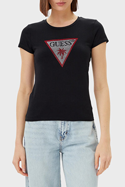 Guess Jersey Logo Cotton Slim Fit Crew Neck t Shirt E5Gi08J1314 t Shirt E5Gi0...