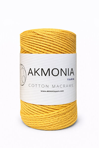 Akmonia Makrome Pamuklu Örgü ip 250Gr Zincir 2mm Çanta ipi ,Supla ip ,Ev Deko...