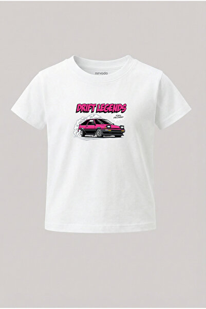 nirvoda تي شيرت للأطفال مطبوع عليه سيارة دريفت ماستر للأطفال