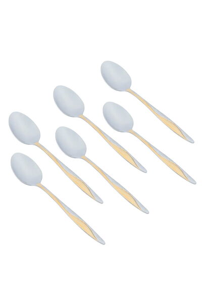 Generic Al Saif Gallery Steel Tea Spoons, 6 Pieces - Silver