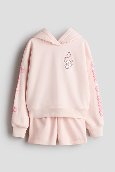 H&M 2 Parçalı Baskılı Sweatshirt Set