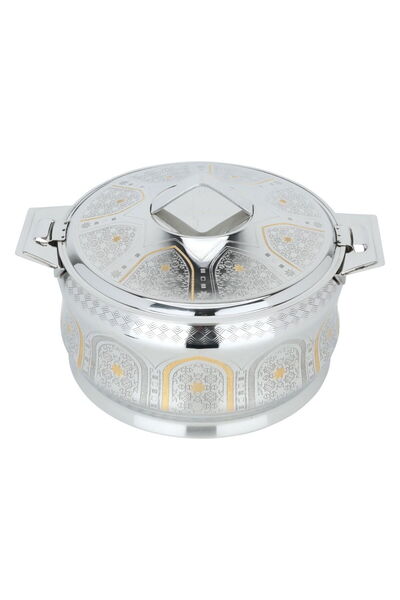 Generic Al Saif Gallery Steel Food Container, 2500 ml - Silver