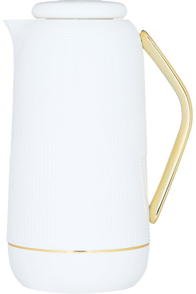 Generic ترمس جلوري راوا، سعة 1 لتر، وعاء داخلي من الزجاج حراري ، غلاف خارجي م...