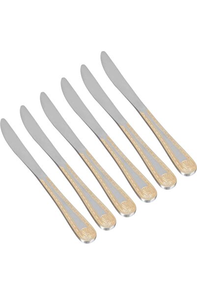 Generic Al Saif Gallery Steel Knife Set, 6 Pieces - Silver