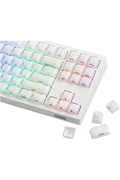 Generic EPOMAKER Lusterfly Jelly Keycaps Set - 123 Keys Double-Shot Laser Eng...