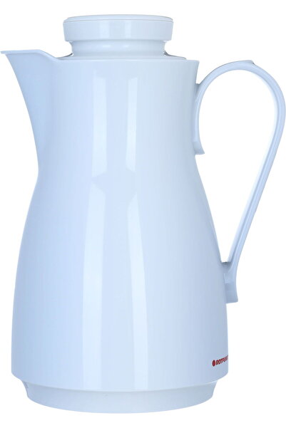 Generic ترمس روتبونت، سعة 1 لتر، وعاء داخلي زجاجي، غلاف خارجي بلاستيكي - أبيض