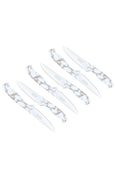 Generic Al Saif Gallery Steel Knife Set, 6 Pieces - White