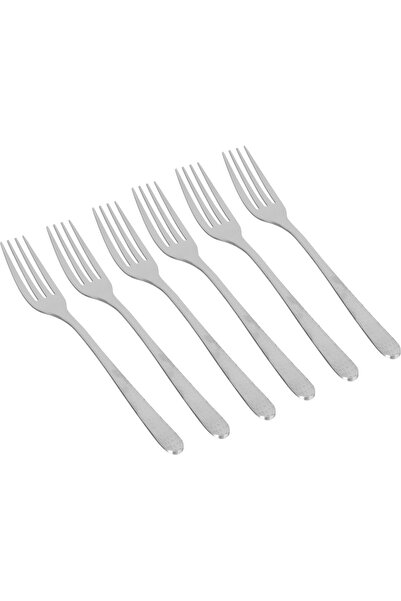 Generic Al Saif Gallery steel forks set, 21x2.5 cm, 6 pieces - silver