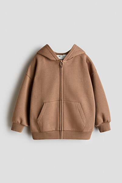H&M Kapüşonlu ve Fermuarlı Oversize Üst