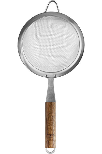 Generic مصفاة من الفولاذ المقاوم للصدأ من معرض السيف، 39 × 21 سم، بمقبض خشبي ...