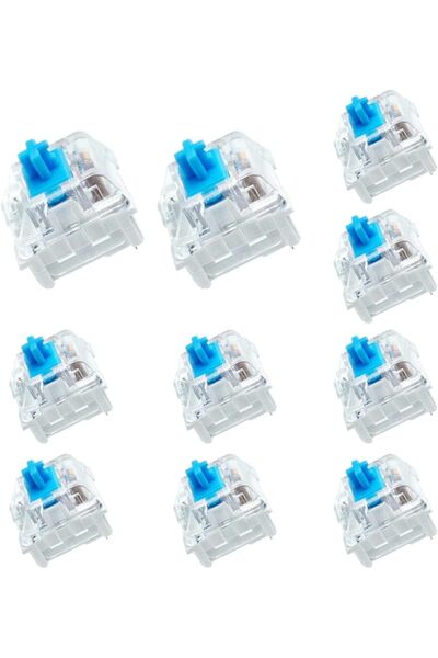 Generic مجموعة مفاتيح YelaJoy الميكانيكية الزرقاء ذات النقر، 50 قطعة - بديل م...