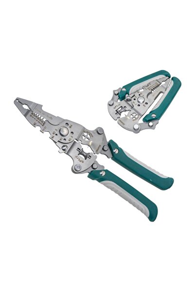 Titi 6511 Katlanır Çok Amaçlı 10 Fonksiyonlu Elektrikçi Kablo Soyma Kesme Pen...