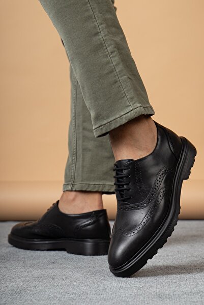 maximoda Men's Classic Patent Leather Shiny Black Men's Shoes