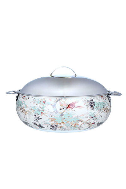 Generic Al Saif Gallery Stainless Steel Food Container, 32 cm, Engravings - S...