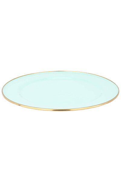 Generic Al Saif Gallery glass serving plate, 30 cm, flat round - light green