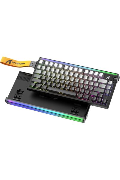 Generic لوحة مفاتيح الألعاب الميكانيكية ATTACK SHARK R85HE بأسلاك بنسبة 75% ب...