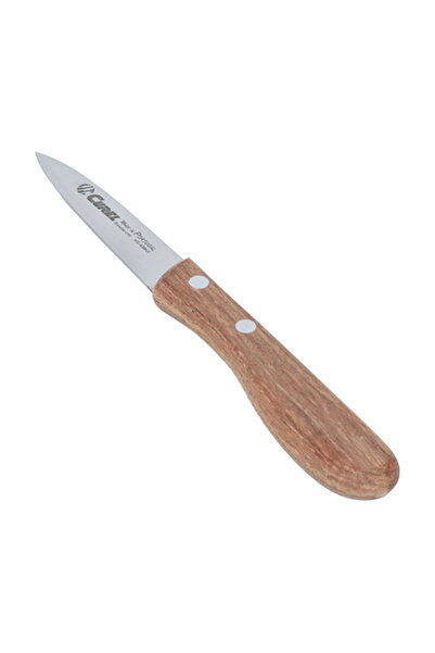 Generic Al Saif Gallery Steel Vegetable Knife, Wooden Handle, 8 cm - Brown