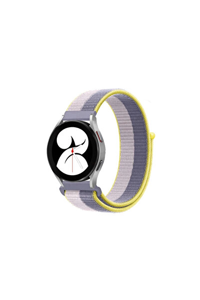 eco port ساعة سامسونج جالاكسي ووتش 4 مع حزام شبكي (ليست ساعة) - رمادي-أبيض