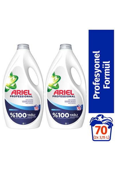 Ariel Professional Sıvı Çamaşır Deterjanı Mükemmel Beyazlar 70 Yıkama x2