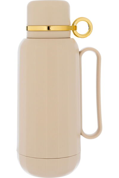 Generic ترمس رحال تايملس، سعة 1 لتر، وعاء داخلي من الزجاج الحراري، غلاف خارجي...