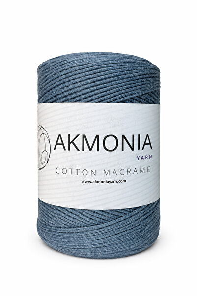 Akmonia Makrome Pamuklu Örgü ip 250 Gr Zincir 2mm Çanta ipi ,Supla ip ,Ev Dek...