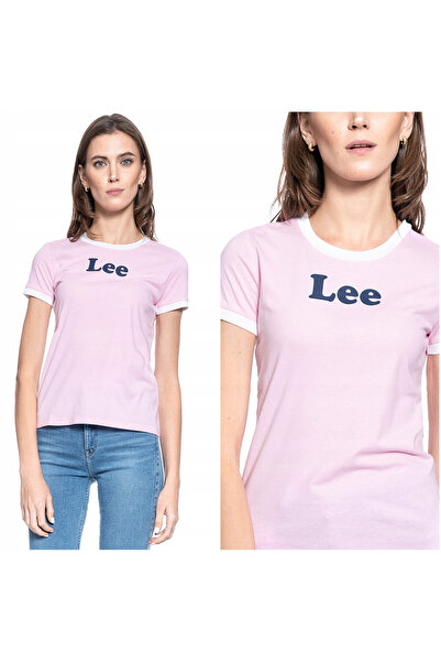 Lee Tricou Dama, Lee, Ringer T, Croi Regular, 100% Bumbac, Roz, Maneca Scurta...
