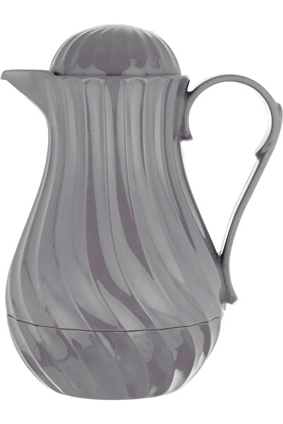 Generic ترمس روتبونت، سعة 1 لتر، وعاء داخلي زجاجي، غلاف خارجي بلاستيكي - رماد...